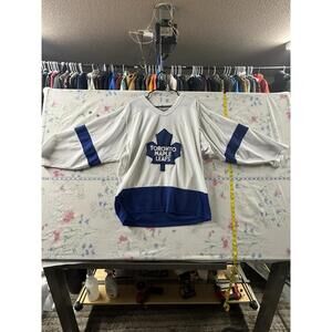 Vintage Toronto Maple Leafs CCM Hockey Jersey Adult M White Blue Official NHL